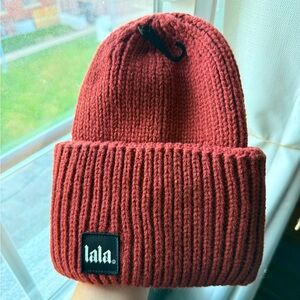 NWT Grunge Chic Label Beanie in ‘Brick’